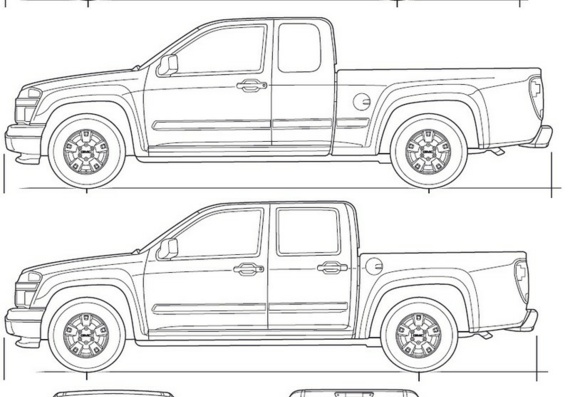 GMC Canyon (2006) (GMS Kanyen (2006)) - drawings (figures) of the car